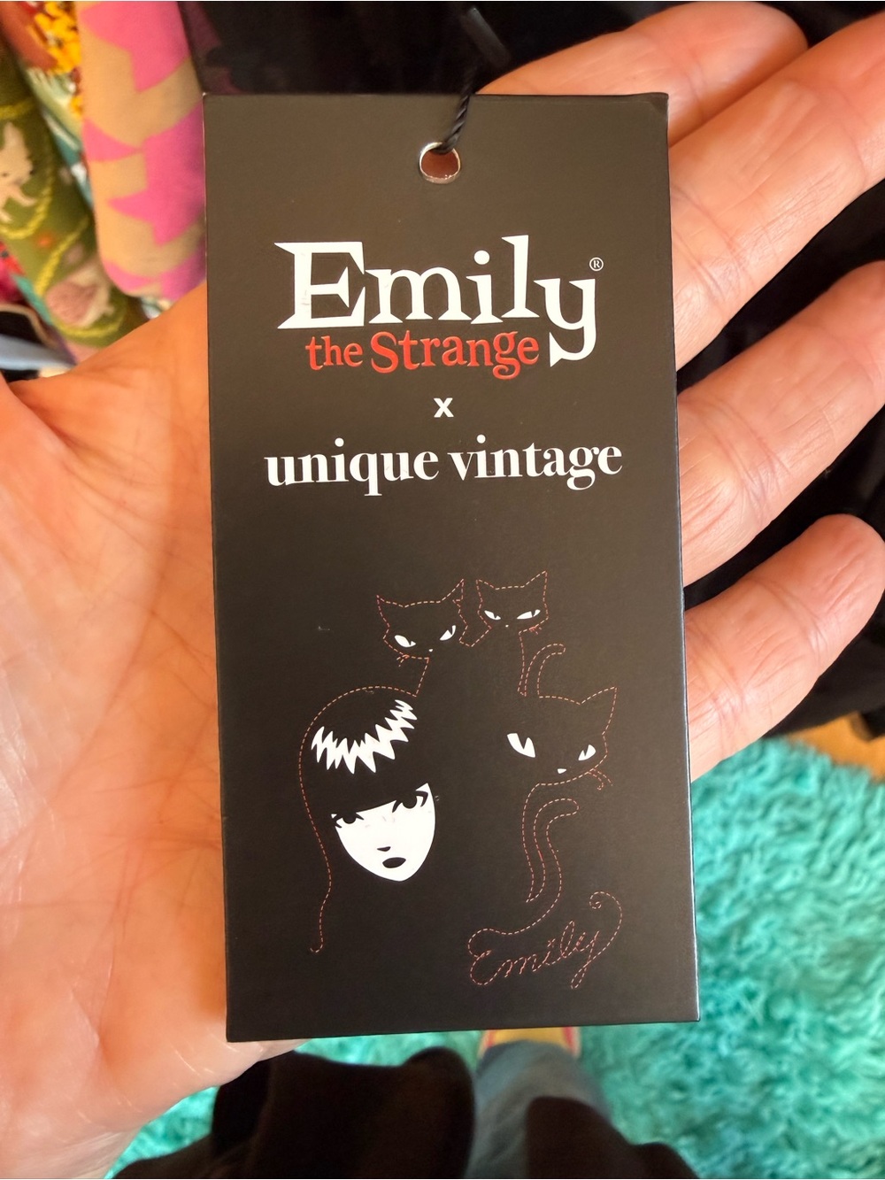 Unique Vintage Emily the Strange Black Sheer Mesh Overlay Dress - Picture 3 of 4